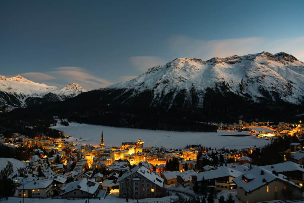 St. Moritz ski resort in Switzerland