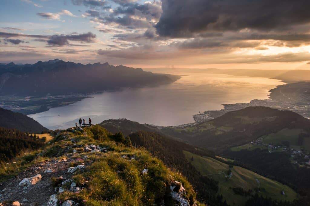 Scenic view over the Lake Geneva region