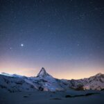 The Matterhorn in Zermatt in the nights