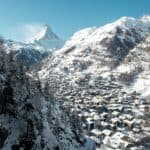 Village of Zermatt in winter