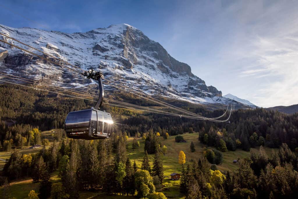 Interlaken to Jungfraujoch via the Grindelwald Terminal Eiger Express gondola