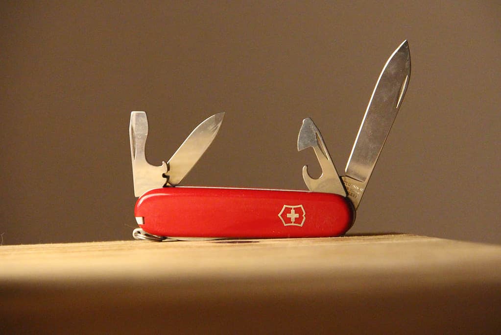 The classic red swiss army knife