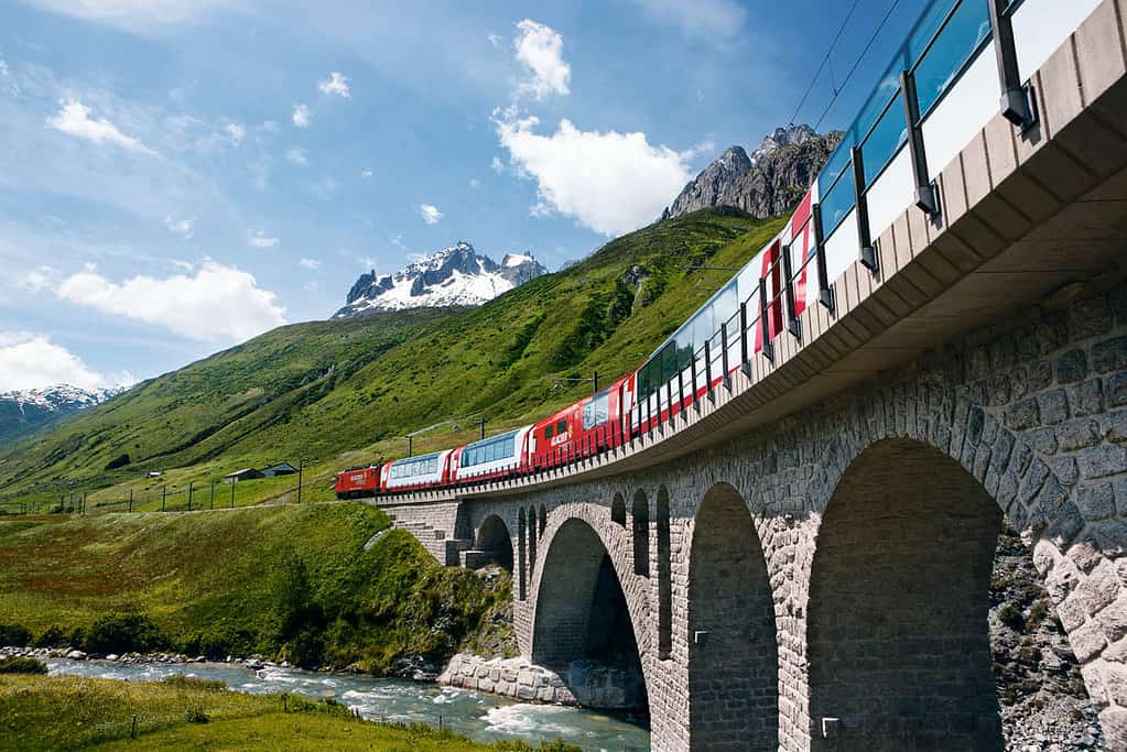 Realp pass with glacier express