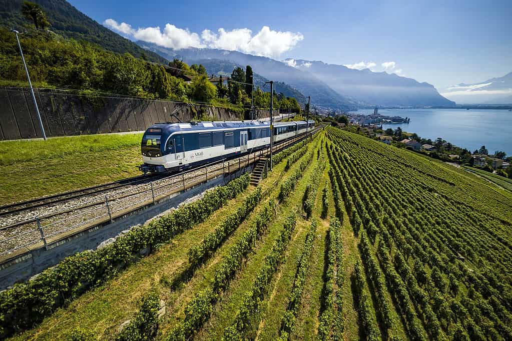 Goldenpass express near montreux