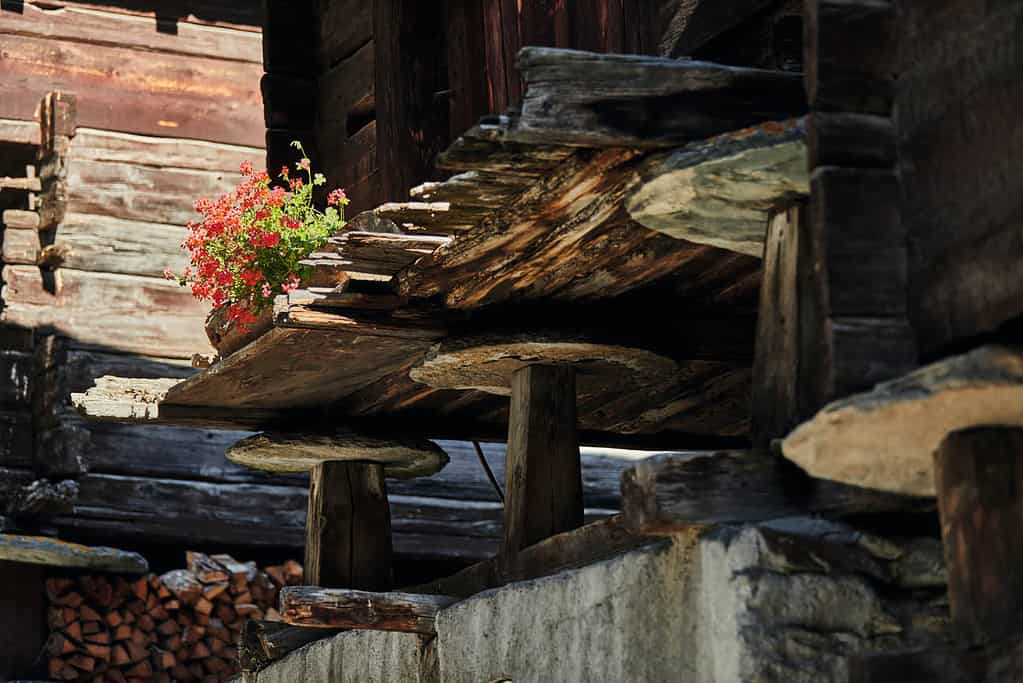 Old building in zermatt village